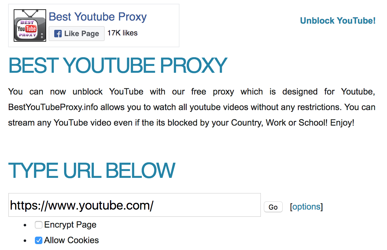 best youtube proxy video